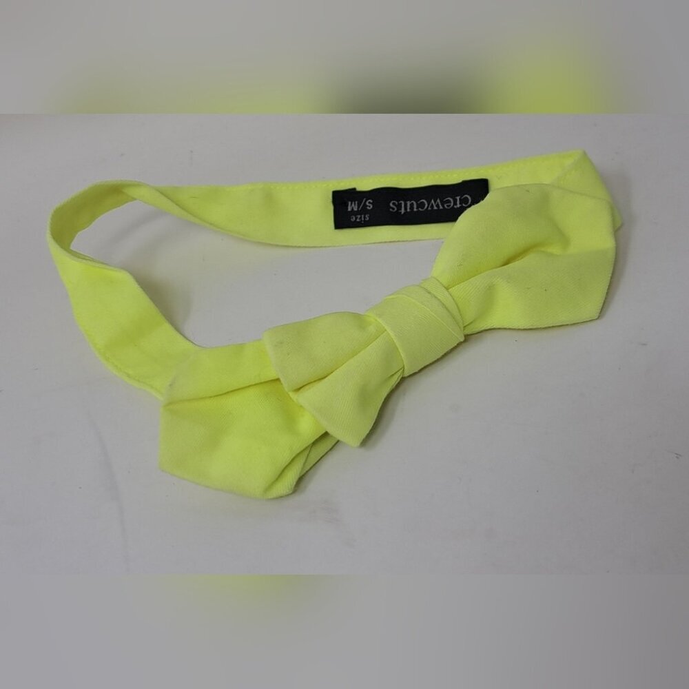 J. Crew Crewcuts Kids Boys Tie Bow Tie Accessories Bright Yellow Adjustable